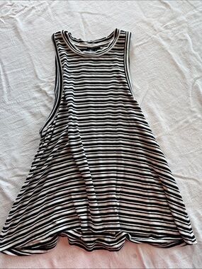 Volcom Black & White Striped Swing Tank